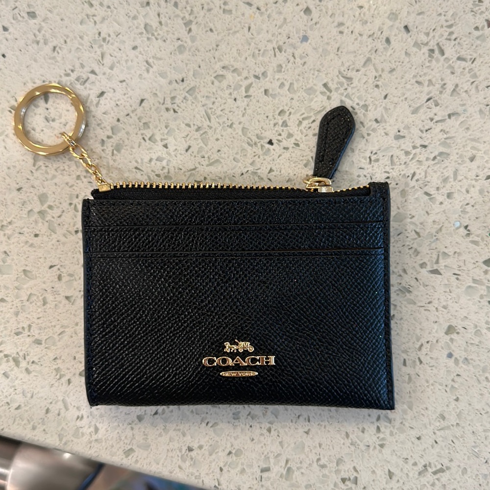 Small black COACH Skinny Case ID Wallet